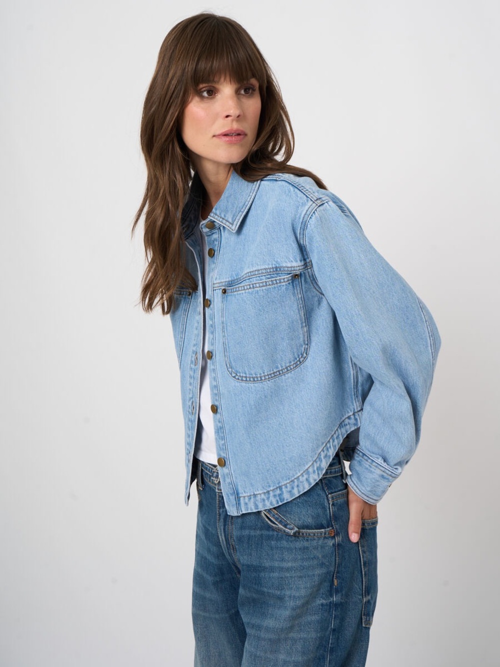 REPEAT Denim Shirt Jacket, XS